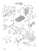 UNIT Diagram and Parts List for 4YED25PQFN02  Whirlpool Refrigerator