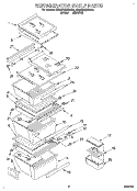 REFRIGERATOR SHELF Diagram and Parts List for 4ED27DQXDN00  Whirlpool Refrigerator
