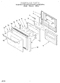 OVEN DOOR Diagram and Parts List for KEBS278BBL3  KitchenAid Wall Oven