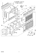 CABINET Diagram and Parts List for ACM184XE2  Whirlpool Air Conditioner