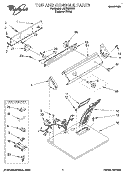 TOP AND CONSOLE, LIT/OPTIONAL Diagram and Parts List for LGT5624BQ1  Whirlpool Dryer