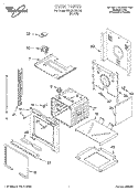 OVEN Diagram and Parts List for RBS240PDB3  Whirlpool Wall Oven