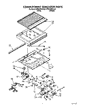 COMPARTMENT SEPARATOR Diagram and Parts List for KTRS22MXWH20  KitchenAid Refrigerator