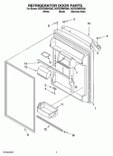 REFRIGERATOR DOOR PARTS Diagram and Parts List for W2RXEMMWB00  Whirlpool Refrigerator
