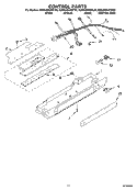 CONTROL PARTS Diagram and Parts List for KSRA25KKBT02  KitchenAid Refrigerator