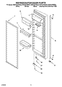 REFRIGERATOR DOOR PARTS Diagram and Parts List for KSRU25CRBL00  KitchenAid Refrigerator