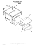 DRAWER PARTS Diagram and Parts List for KESK901SSS08  KitchenAid Range