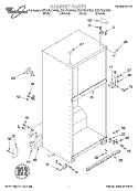 CABINET Diagram and Parts List for ET21CKXHW00  Whirlpool Refrigerator