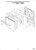 UPPER AND LOWER OVEN DOOR Diagram and Parts List for KEBS246YWH3  KitchenAid Wall Oven