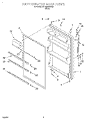 REFRIGERATOR DOOR Diagram and Parts List for 7RT18BKXEW00  Roper Refrigerator