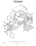 UPPER OVEN Diagram and Parts List for SE950PSKW0  Whirlpool Range