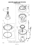 AGITATOR, BASKET, AND TUB Diagram and Parts List for LA7400XMW3  Whirlpool Washer