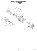 PUMP AND MOTOR Diagram and Parts List for DU800SWKQ0  Whirlpool Dishwasher
