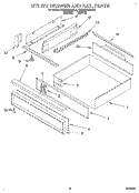 UTILITY DRAWER AND RAIL Diagram and Parts List for KEDC205BWH1  KitchenAid Range