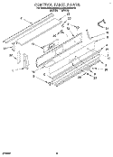 CONTROL PANEL Diagram and Parts List for KEDC205BBL2  KitchenAid Range