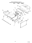 TOP VENTING Diagram and Parts List for KEMC308HBL0  KitchenAid Microwave Oven Combo