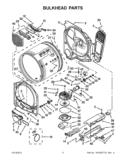 BULKHEAD PARTS Diagram and Parts List for WED8200YW2  Whirlpool Dryer