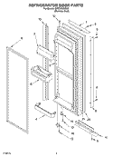 REFRIGERATOR DOOR PARTS Diagram and Parts List for GD5THGXKS03  Whirlpool Refrigerator