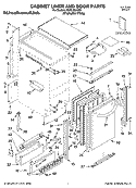 CABINET LINER AND DOOR PARTS Diagram and Parts List for KUIS185JSS3  KitchenAid Ice Maker