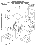 LOWER OVEN, LITERATURE Diagram and Parts List for RBD305PDB12  Whirlpool Wall Oven