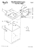 TOP AND CABINET, LITERATURE Diagram and Parts List for 7MLSQ8543JQ4  Whirlpool Washer