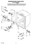 REFRIGERATOR LINER PARTS Diagram and Parts List for KRFC90100B0  KitchenAid Refrigerator