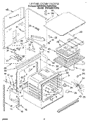 UPPER OVEN Diagram and Parts List for RB270PXBQ2  Whirlpool Wall Oven