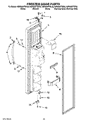 FREEZER DOOR PARTS Diagram and Parts List for KSRG22FTBT00  KitchenAid Refrigerator