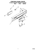 CONTROL PANEL PARTS Diagram and Parts List for GU3200XTPQ5  Whirlpool Dishwasher