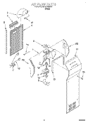 AIR FLOW Diagram and Parts List for 3XART700F01  Whirlpool Refrigerator