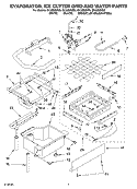 EVAPORATOR ICE CUTTER GRID AND WATER PARTS Diagram and Parts List for GI1500XHB5  Whirlpool Ice Maker