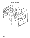 OVEN DOOR Diagram and Parts List for RM288PXV3  Whirlpool Microwave Oven Combo
