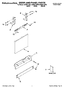 DOOR AND PANEL PARTS Diagram and Parts List for KUDI01TJBL0  KitchenAid Dishwasher