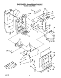 DISPENSER AND FRONT Diagram and Parts List for KSSS36DWX02  KitchenAid Refrigerator