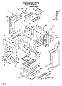CHASSIS PARTS Diagram and Parts List for IGS326RD2  Inglis Range