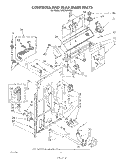 CONTROLS AND REAR PANEL Diagram and Parts List for LA6300XTF0  Whirlpool Washer