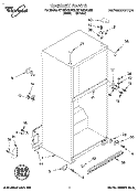 CABINET Diagram and Parts List for ET18ZKXDW02  Whirlpool Refrigerator