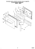 UPPER AND LOWER OVEN DOOR Diagram and Parts List for KEBS276BWH1  KitchenAid Wall Oven