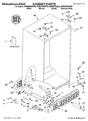 CABINET PARTS Diagram and Parts List for KSRD25FKSS03  KitchenAid Refrigerator