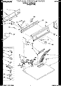 TOP AND CONSOLE, LIT/OPTIONAL Diagram and Parts List for TGDS680DQ0  Estate Dryer