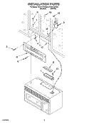 INSTALLATION Diagram and Parts List for MH6141XKQ0  Whirlpool Microwave