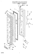 FREEZER DOOR Diagram and Parts List for 4ED20ZKXFW00  Whirlpool Refrigerator