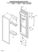 REFRIGERATOR DOOR PARTS Diagram and Parts List for KSRP22FNBT00  KitchenAid Refrigerator