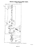BRAKE AND DRIVE TUBE Diagram and Parts List for LA6200XPW3  Whirlpool Washer