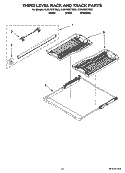 THIRD LEVEL RACK AND TRACK PARTS Diagram and Parts List for KUDU03STBL3  KitchenAid Dishwasher