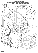 CABINET Diagram and Parts List for LGP7858AN2  Whirlpool Dryer