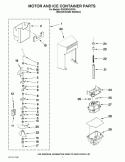 MOTOR AND ICE CONTAINER PARTS Diagram and Parts List for GSS26C4XXY04  Whirlpool Refrigerator