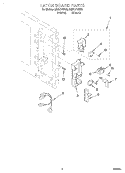 LATCH BOARD Diagram and Parts List for GM8131XEQ0  Whirlpool Wall Oven