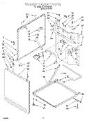 WASHER CABINET Diagram and Parts List for BYCWD6274W1  Crosley Washer Dryer Combo