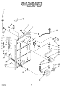 REAR PANEL PARTS Diagram and Parts List for KAWS750LT2  KitchenAid Washer